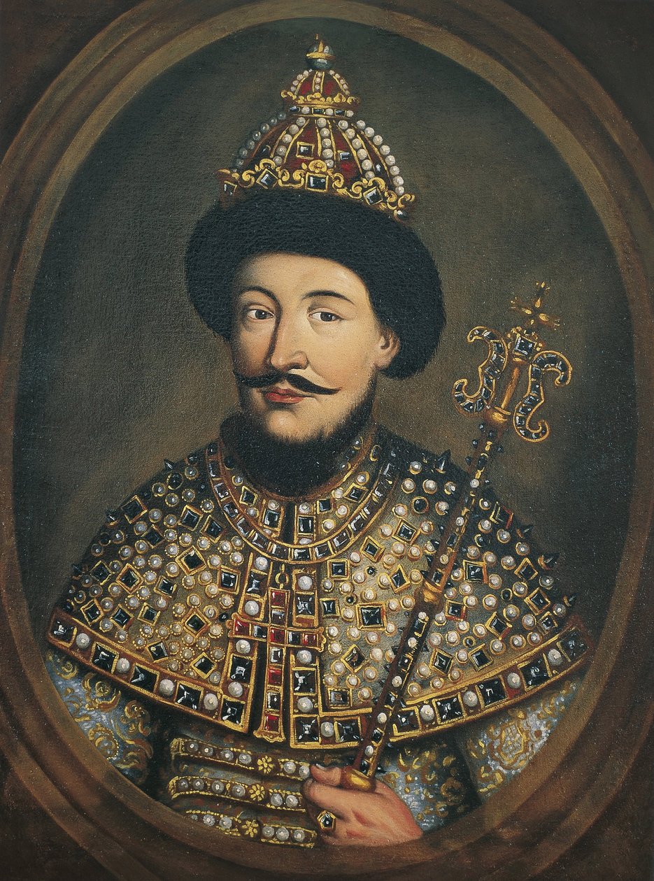 Retrato del Zar Alexis I Mikhailovich de Rusia 1629-1676 de Austrian master