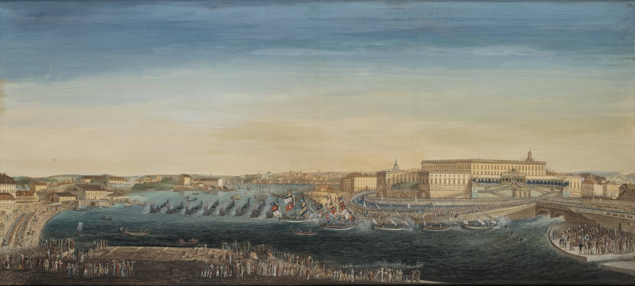 La aclamación del rey Carl XIV Johan de Suecia (1763-1844) 1818 de Axel Frederick Cederholm