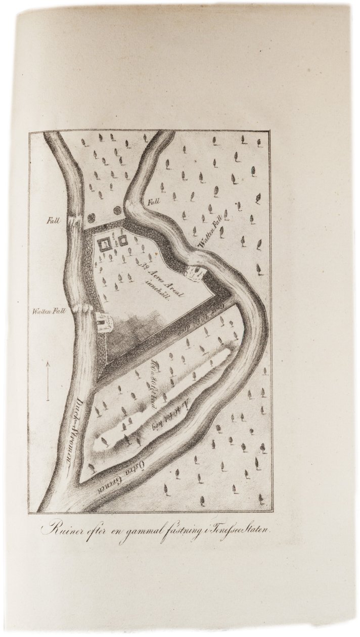 Ruinas de un viejo fuerte en Tennessee, de un Atlas de los Estados Unidos, 1824 de Axel Leonhard Klinckowström
