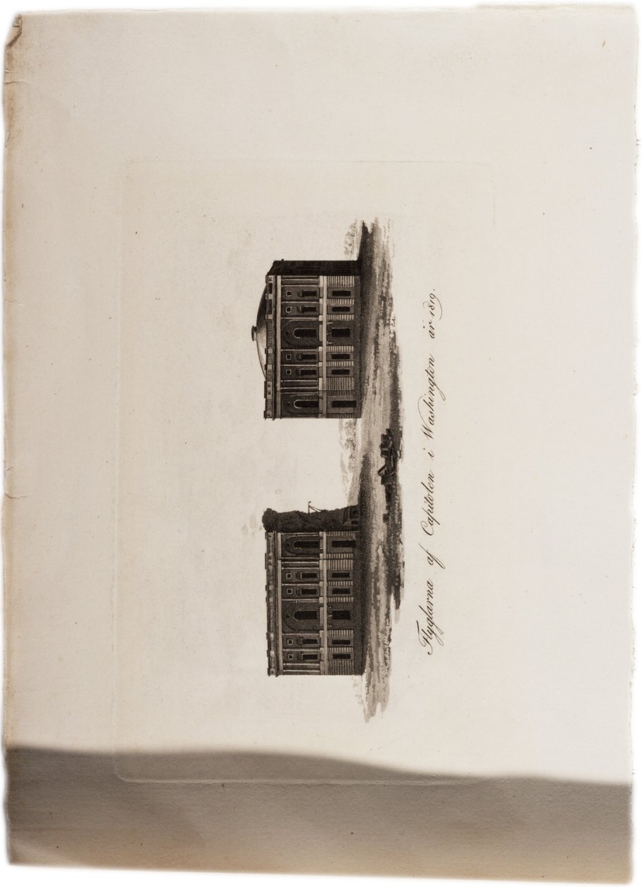 Alas del Capitolio, Washington, en 1819, de un Atlas de los Estados Unidos, 1824 de Axel Leonhard Klinckowström