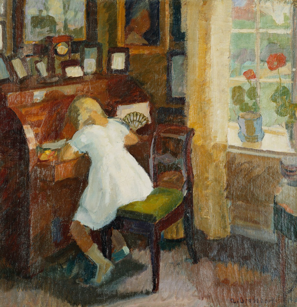 Una chica en un escritorio de Axel Bredsdorff