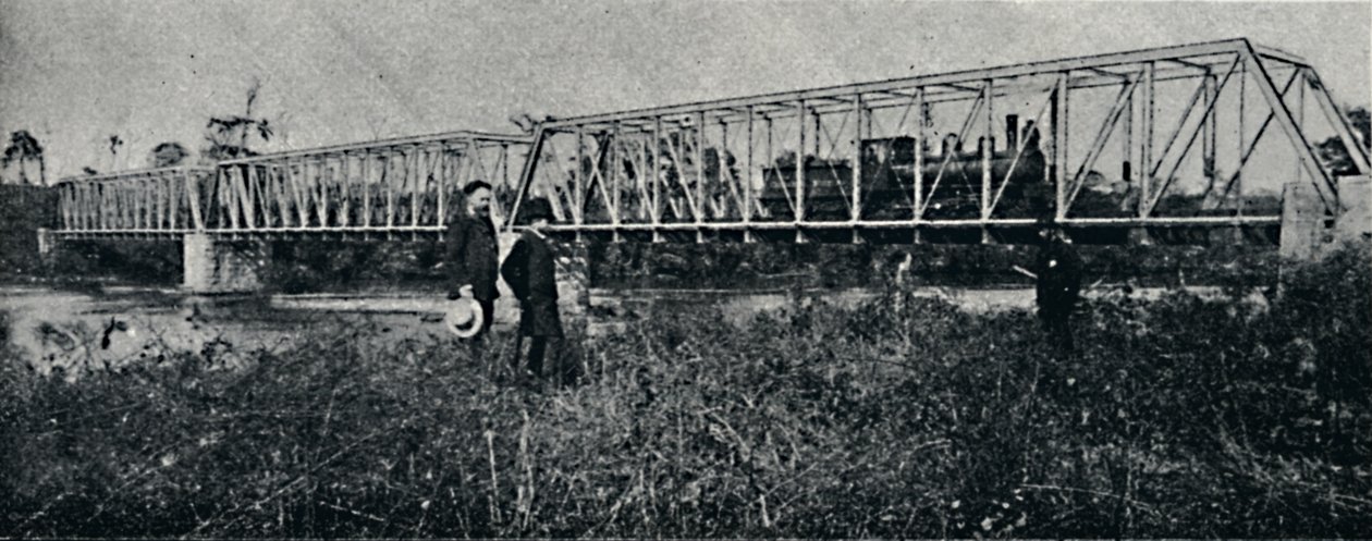 Puente de la E. F. Mogyana sobre el Río Pardo, 1895 de Axel Frick