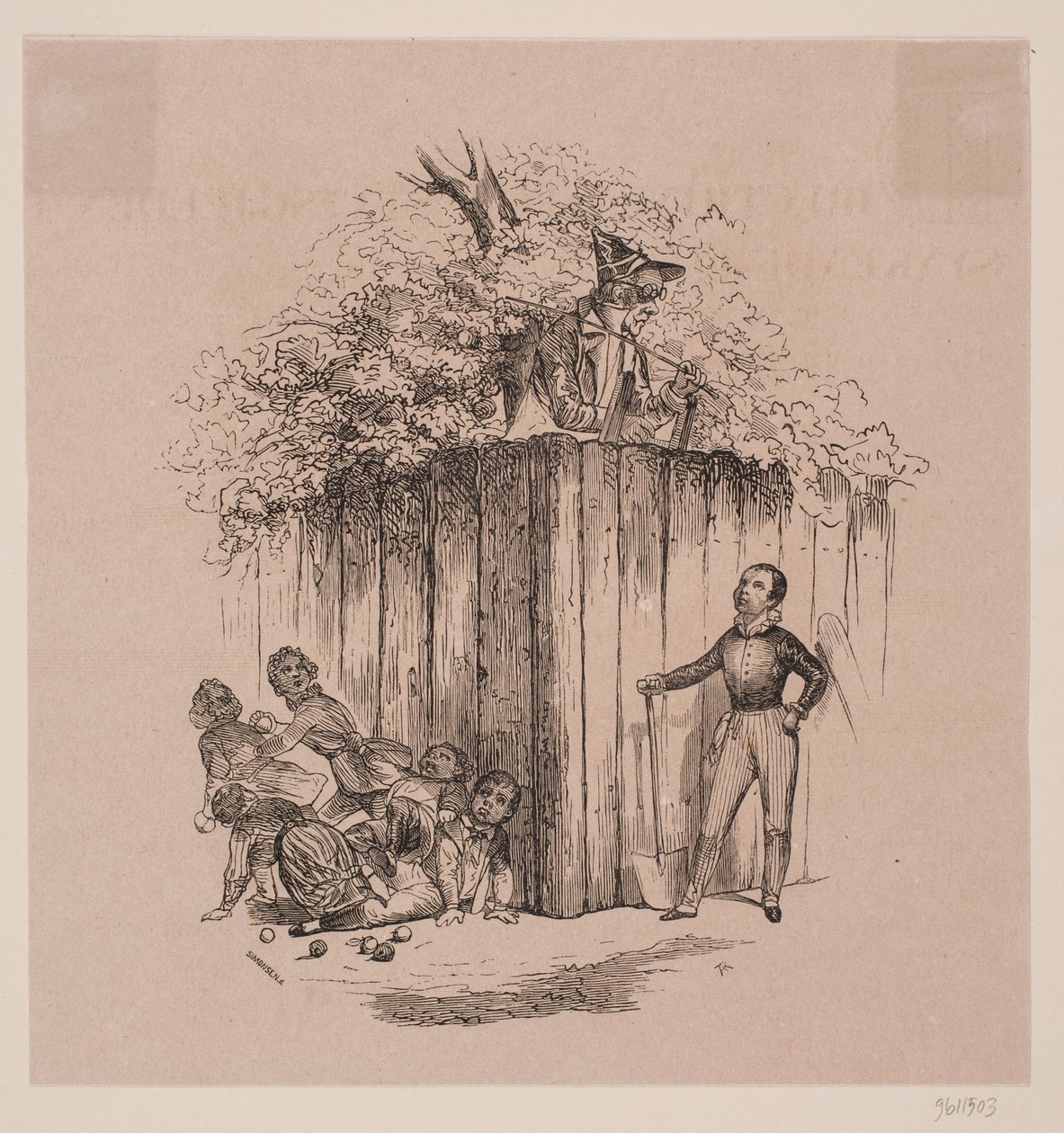Niños robando manzanas de Axel Theodor Kittendorff