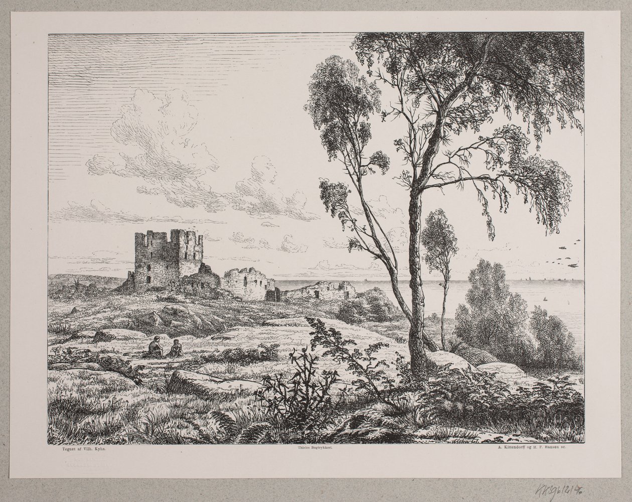 Vista de Hammershus de Axel Theodor Kittendorff