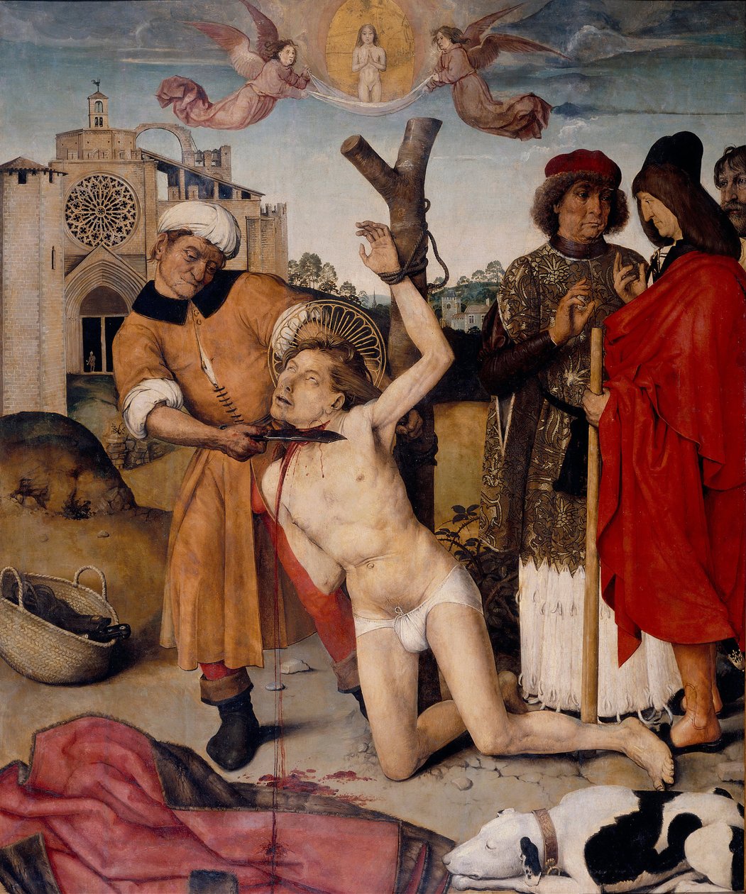 El martirio de San Cucufás - peinture de Aine (Ayne) Bru (Brun) (activo en el siglo XVI) - 1502-1507 - Óleo sobre madera - 164x133 - Museu Nacional d