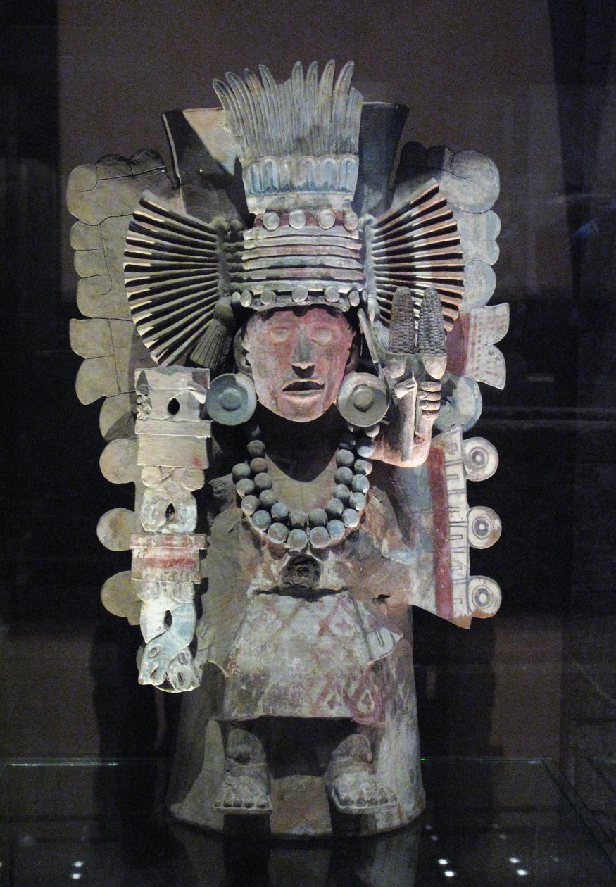 Incensario en forma de la diosa del maíz Xilonen, Tláhuac, período Posclásico Tardío, c.1500 de Aztec