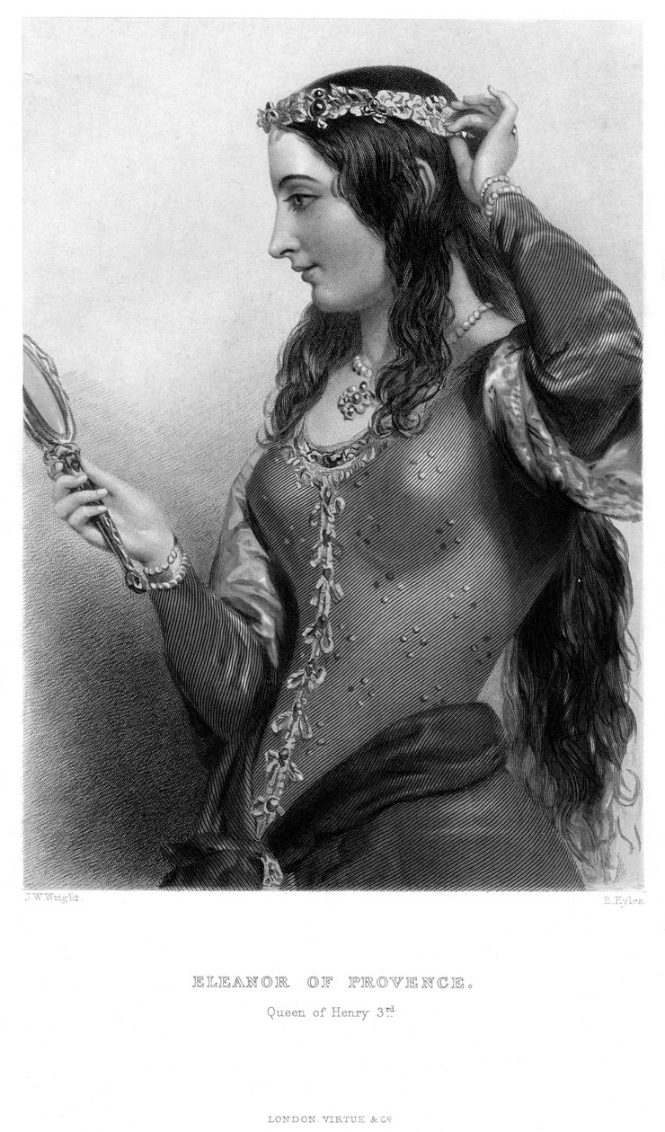 Leonor de Provenza c1223-1291, reina consorte del rey Enrique III, siglo XIX de B. Eyles
