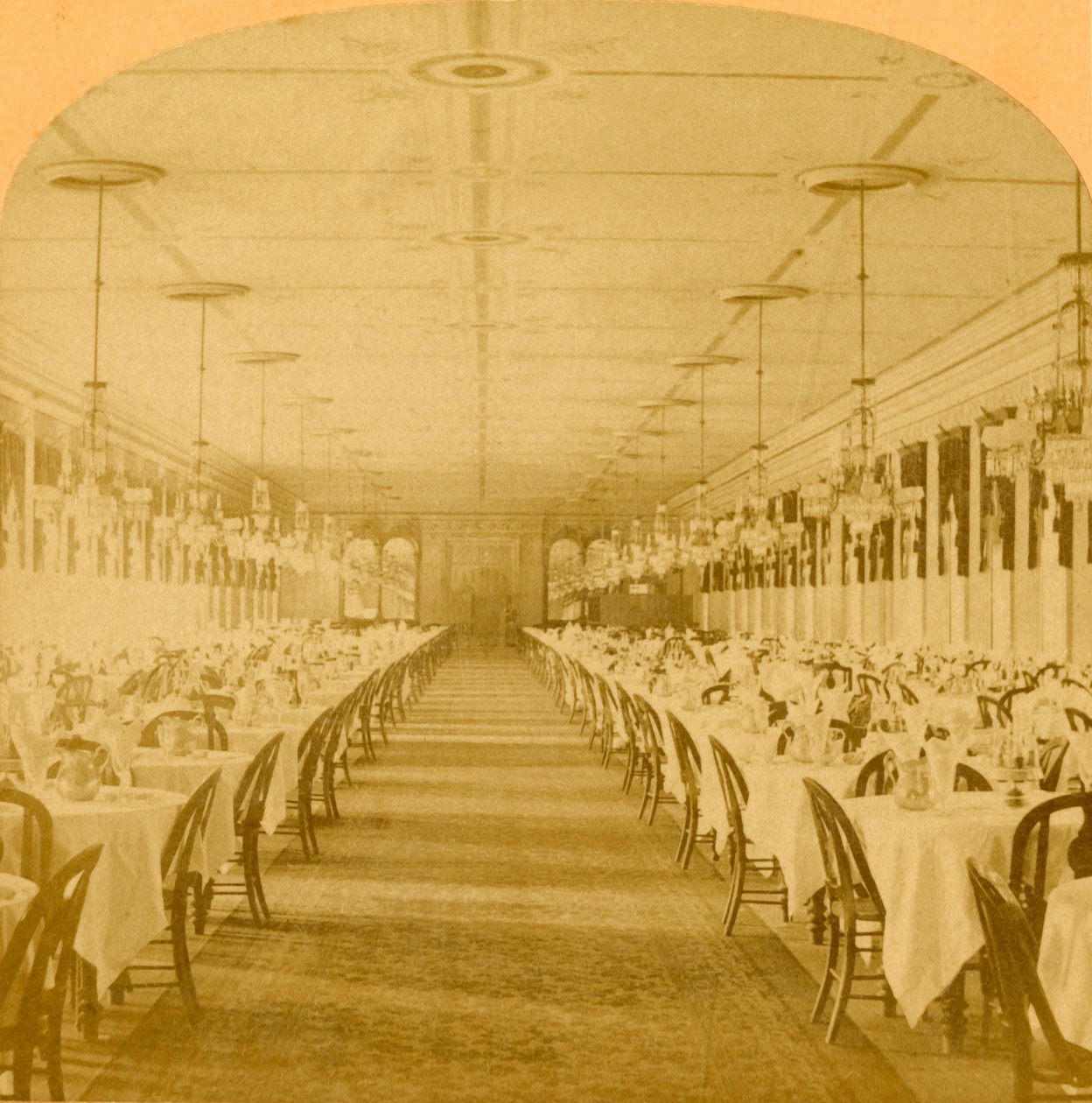 Comedor, Grand Union Hotel, Saratoga, El comedor más grande del mundo de B. W. Kilburn