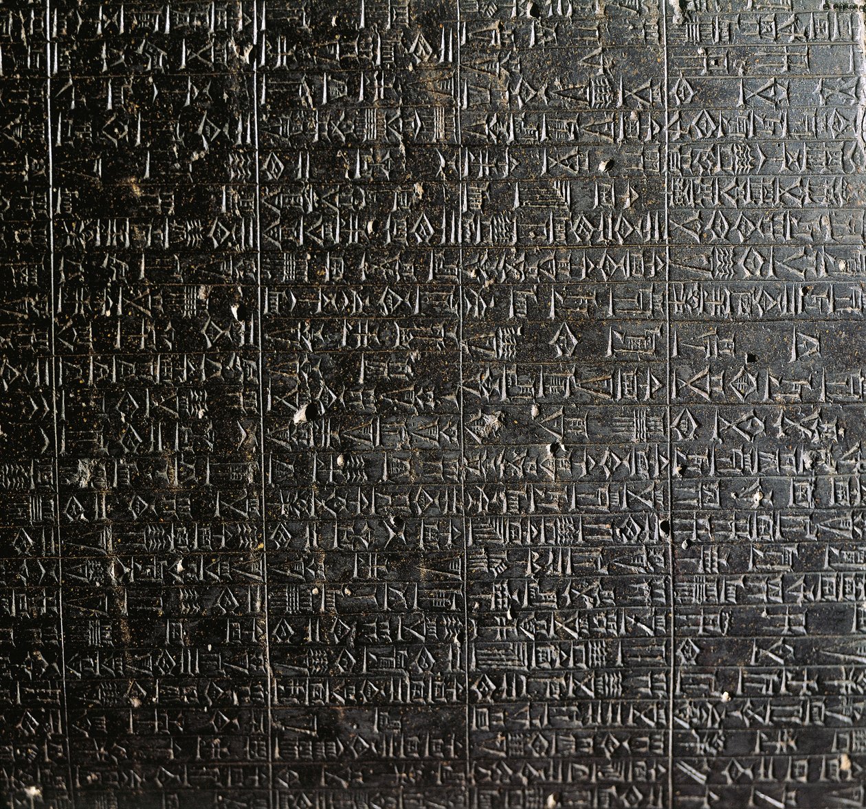 Estela de diorita con el Código de Hammurabi de Babylonian