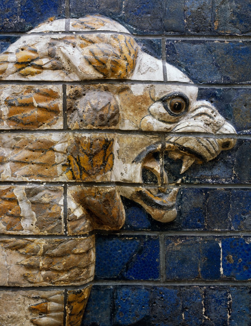 Cabeza de león (detalle) de Babylonian