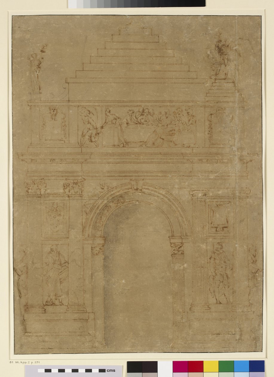 Diseño para un arco triunfal de Baccio Bandinelli
