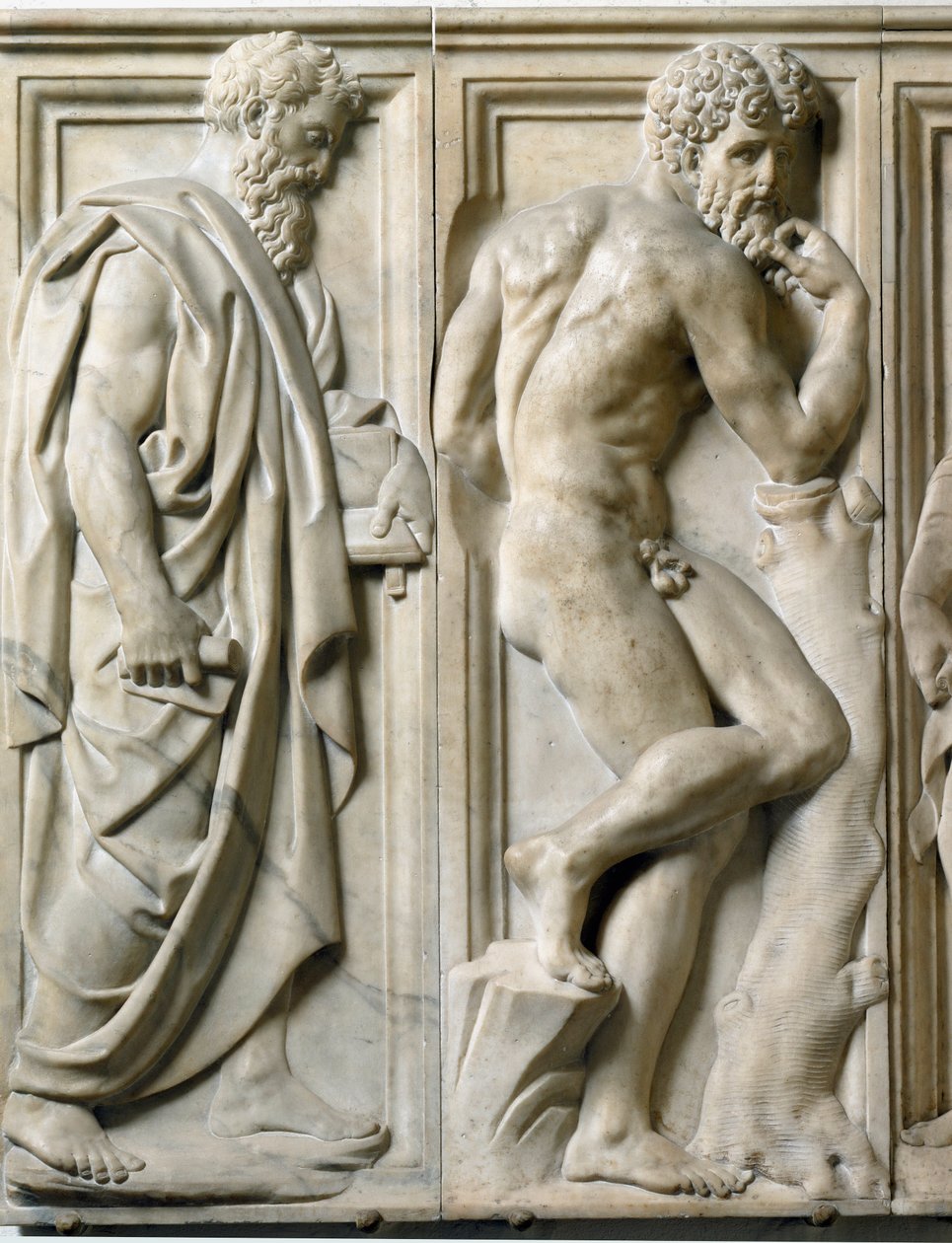 Profeta e Ignudo Bajo relieve de mármol por Baccio Bandinelli de Baccio Bandinelli