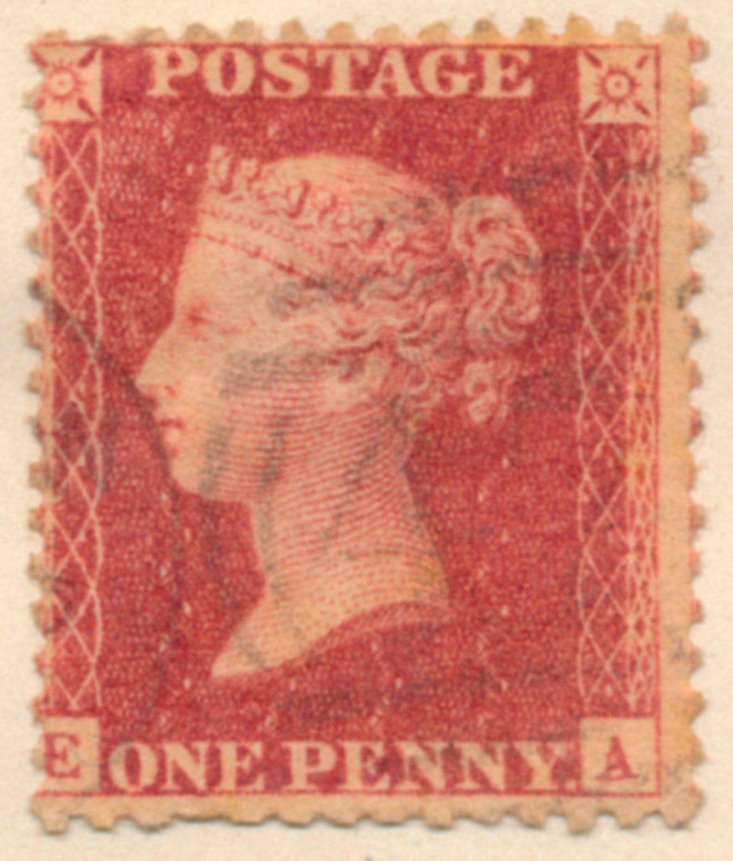 El sello postal Penny Red, 1841 de Bacon and Co Perkins