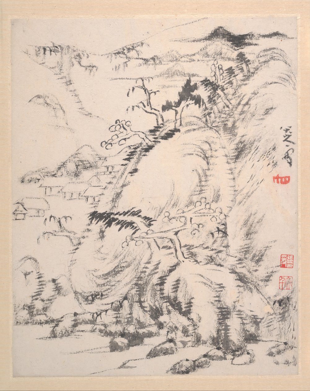 Álbum de paisajes, fechado en 1699 de Bada Shanren