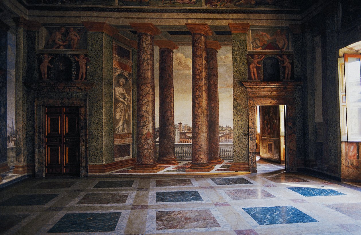 Fresco en la Sala de las Perspectivas de Baldassarre Peruzzi