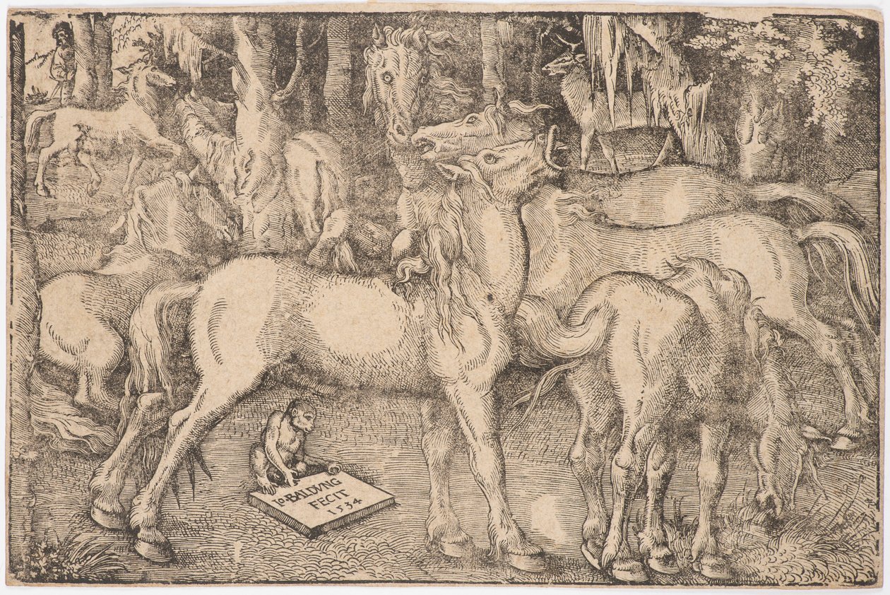 Grupo de siete caballos de Baldung
