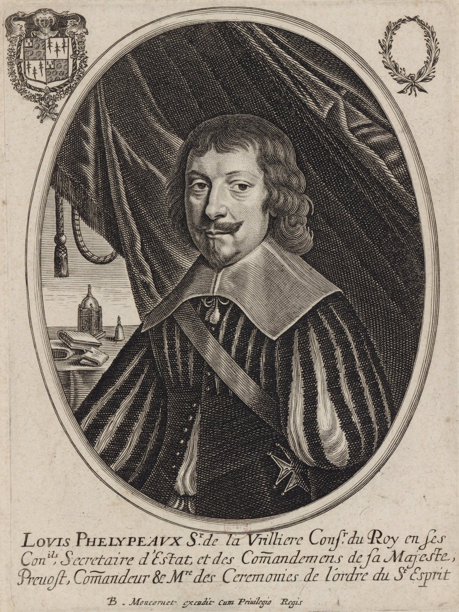 Louis Phélypeaux de La Vrillière, secretario de Estado de la religión pretendida reformada de Balthazar Moncornet