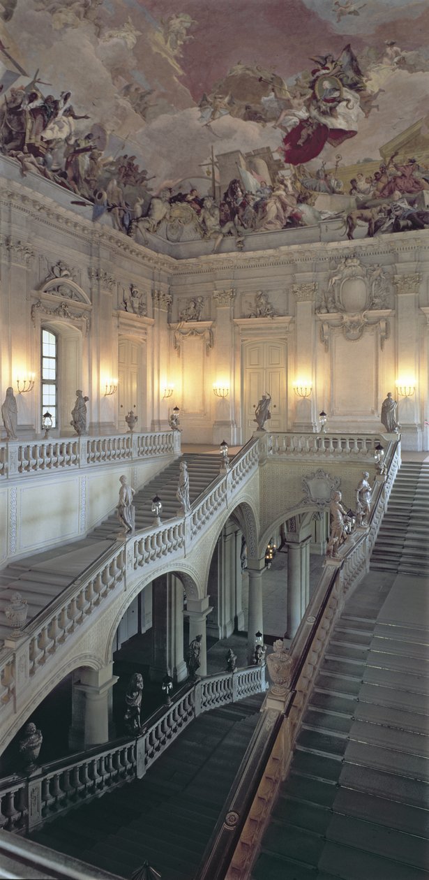 La escalera, construida 1719-44 de Balthasar Neumann