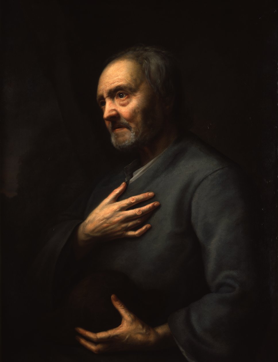 Retrato de un anciano de Balthasar Denner