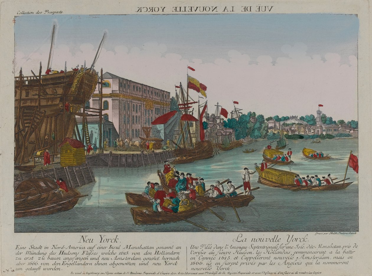 Vista de Nueva York, circa 1776 de Balthasar Friedrich Leizelt