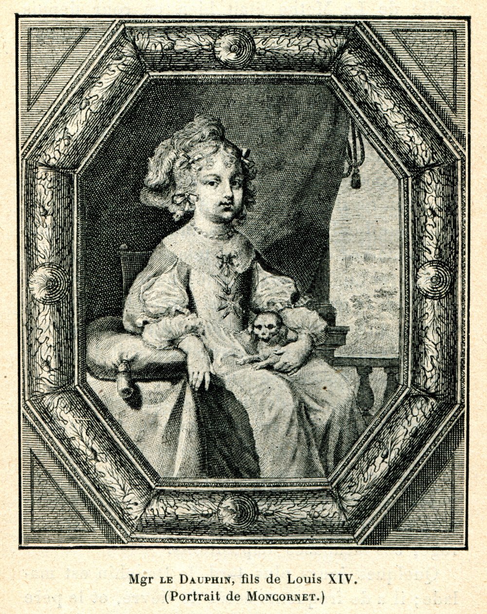 Cabanès, Educación de los Príncipes005 Mons. el Delfín, hijo de Luis XIV de Balthasar Moncornet