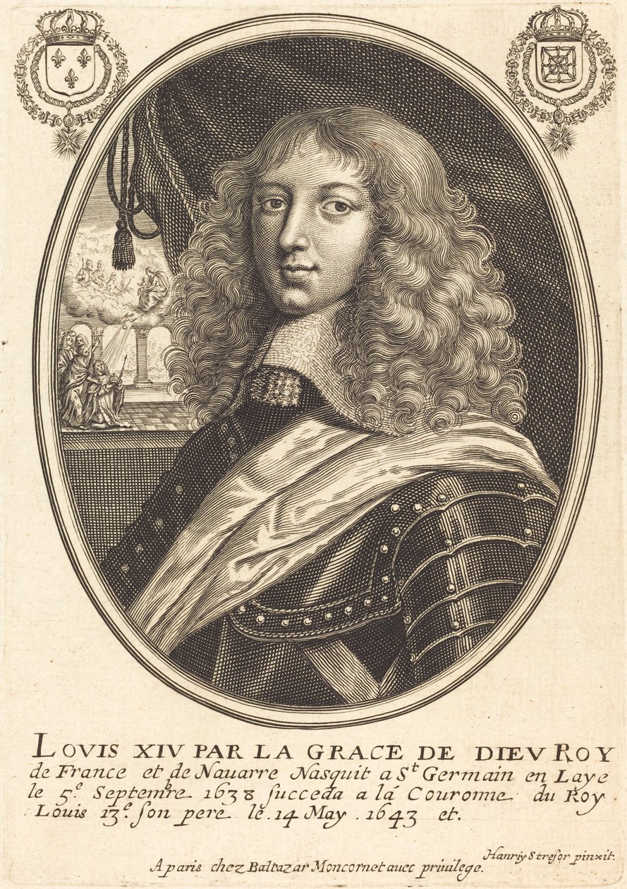 Luis XIV, Rey de Francia de Balthasar Moncornet after Henry Stresor