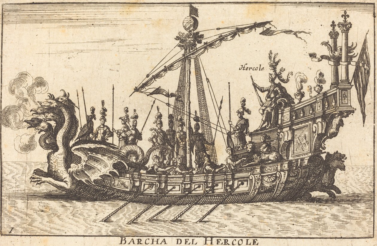 Barcha del Hercole de Balthasar Moncornet after Remigio Cantagallina