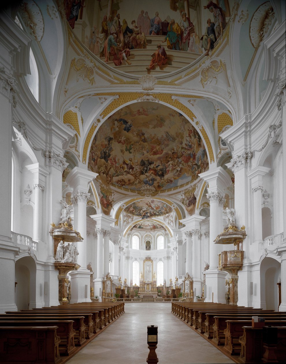 Vista interna de la iglesia del monasterio por el arquitecto Johann Balthasar Neumann de Balthasar Neumann