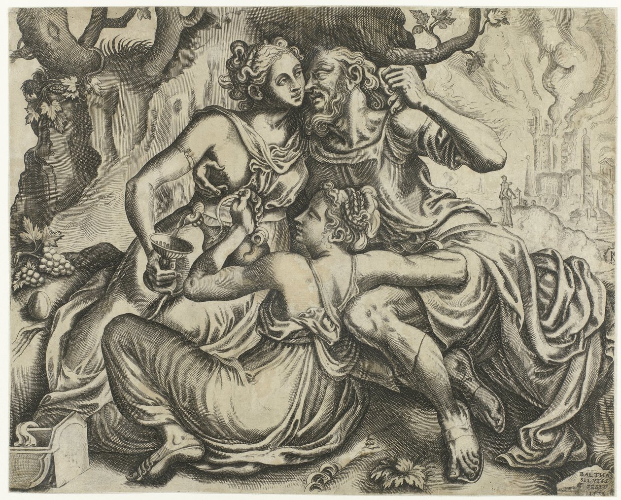 Lot y sus hijas de Balthazar van den Bos