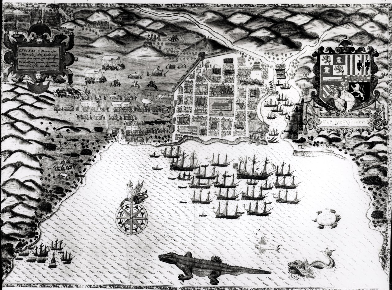 Santiago, Cabo Verde, 1589 de Baptista Boazio