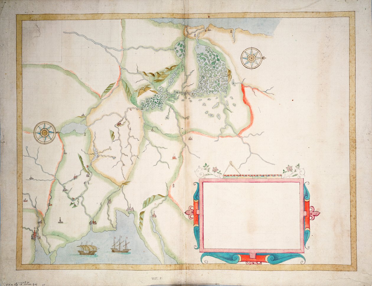 Irlanda Central, Dublín a Sligo, c.1600 (sobre lino) de Baptista Boazio