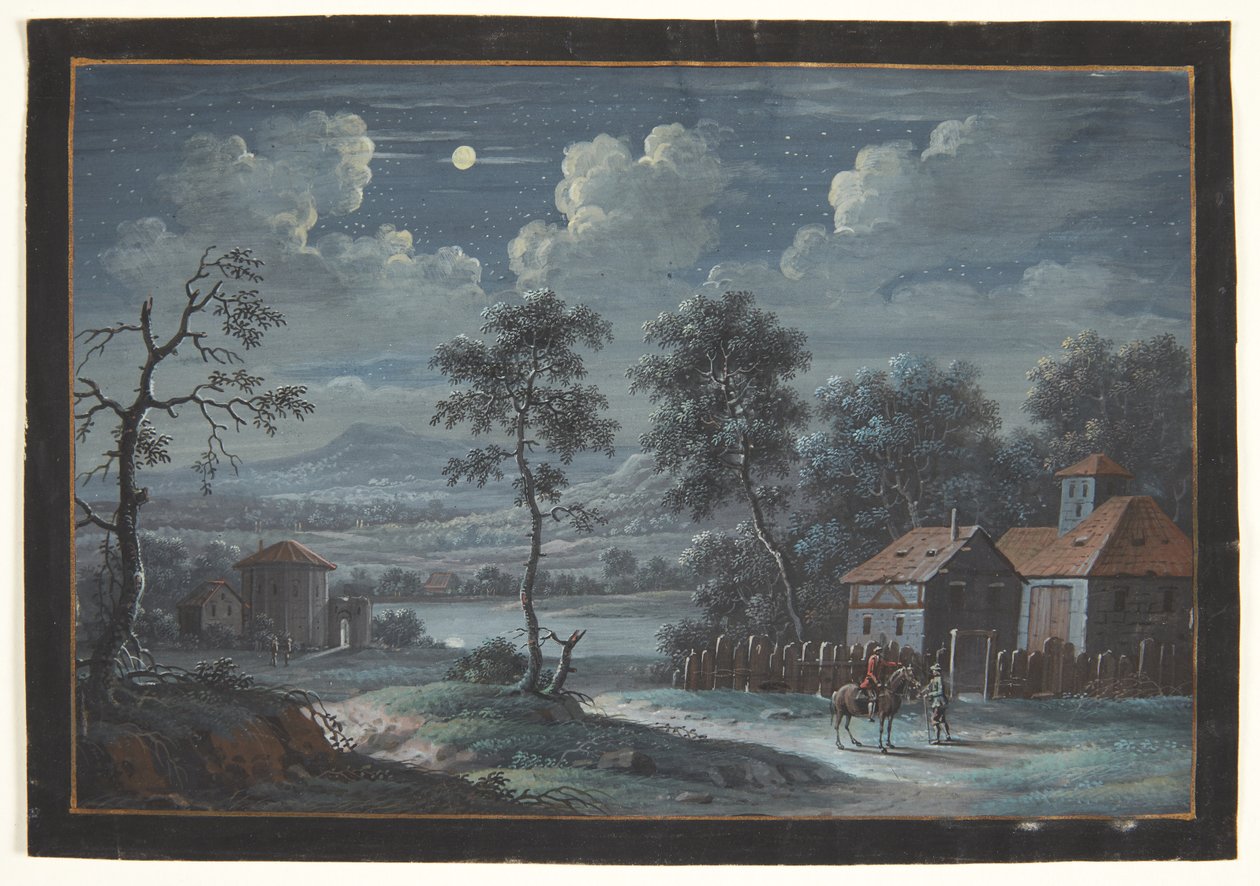 Un paisaje del sur a la luz de la luna llena de Barbara Dietzsch