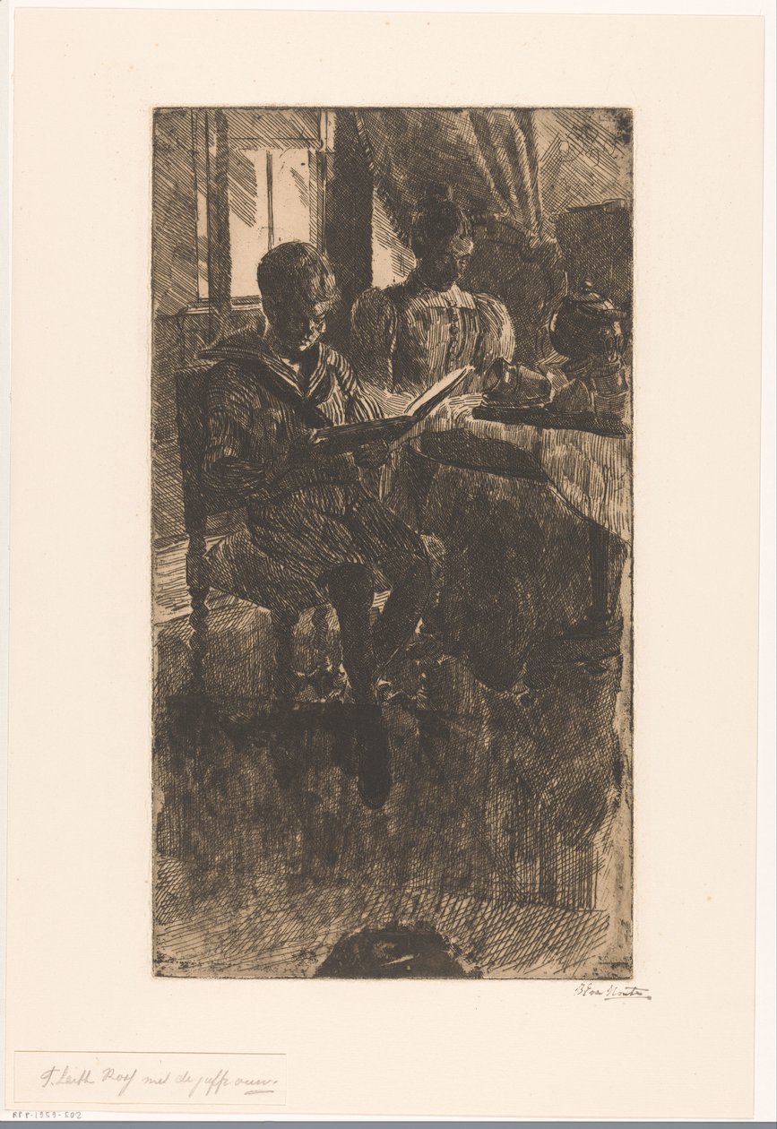 F. Leith Ross met de juffrouw (título original en el objeto) de Barbara Elisabeth van Houten (signed by artist)