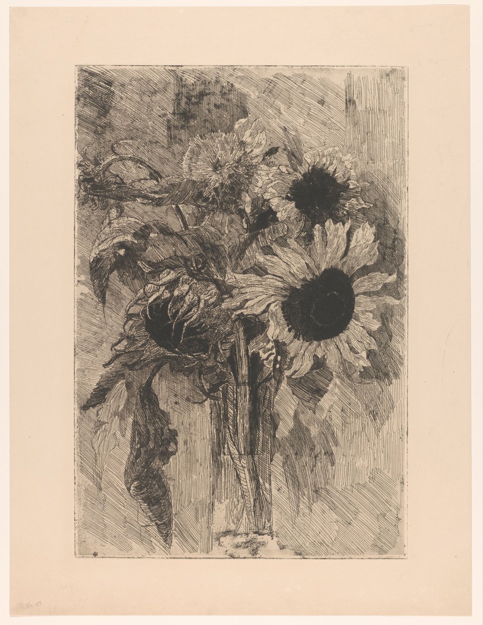 Girasoles en un jarrón de Barbara Elisabeth van Houten (signed by artist)