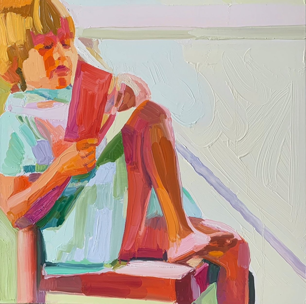 Sin título 7, 2021 (óleo sobre lienzo) de Barbara Hoogeweegen