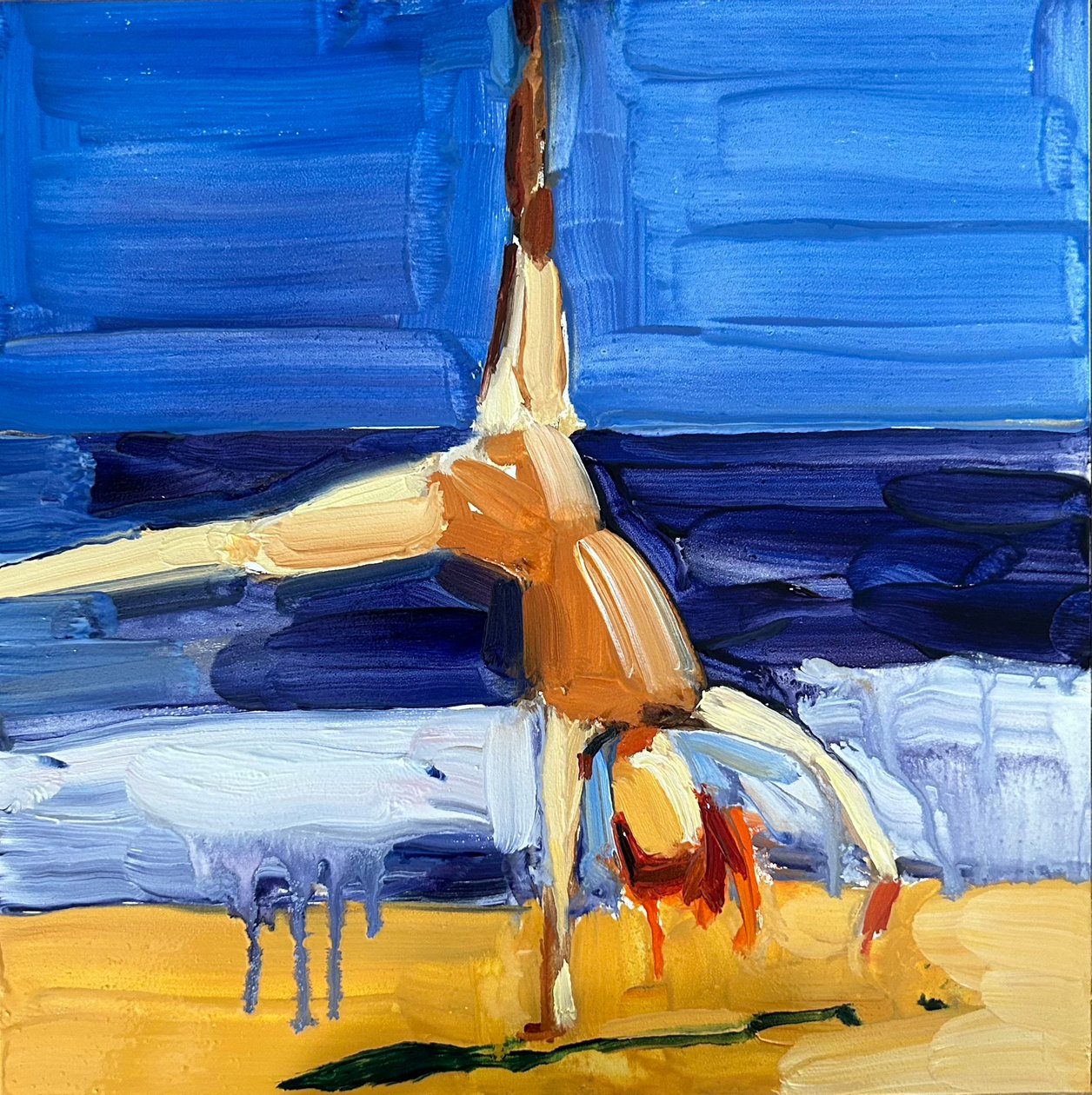 sin título, 06/03/2024 ( óleo sobre tabla gesso imprimada) de Barbara Hoogeweegen