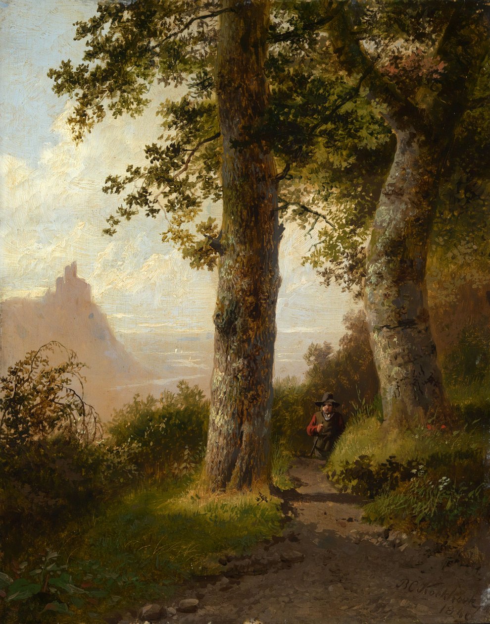 Bosque de montaña por la mañana de Barend Cornelis Koekkoek
