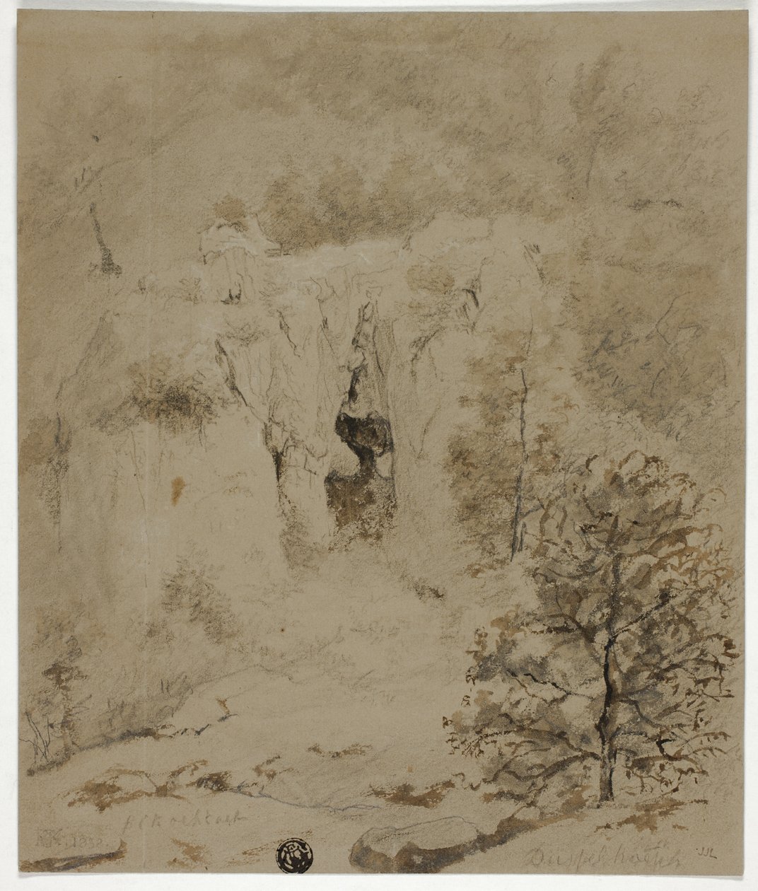 Paisaje rocoso de Barend Cornelis Koekkoek