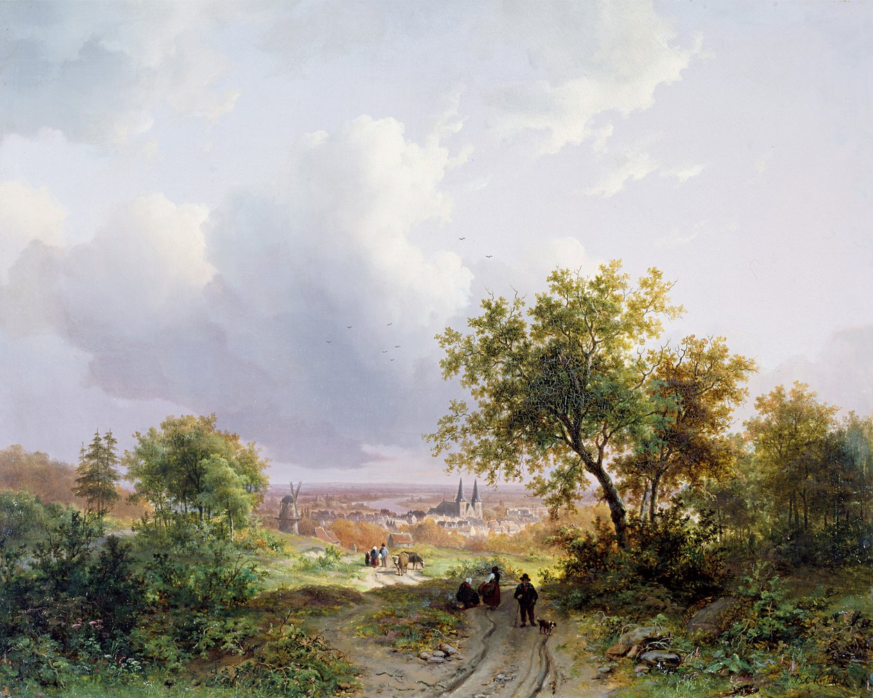 Paisaje de verano de Barend Cornelis Koekkoek