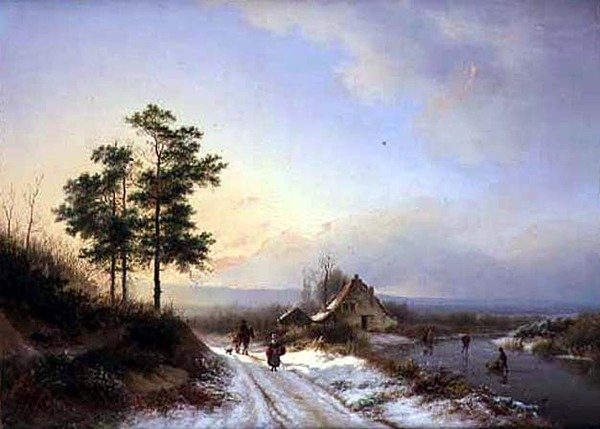 Paisaje de invierno de Barend Cornelis Koekkoek