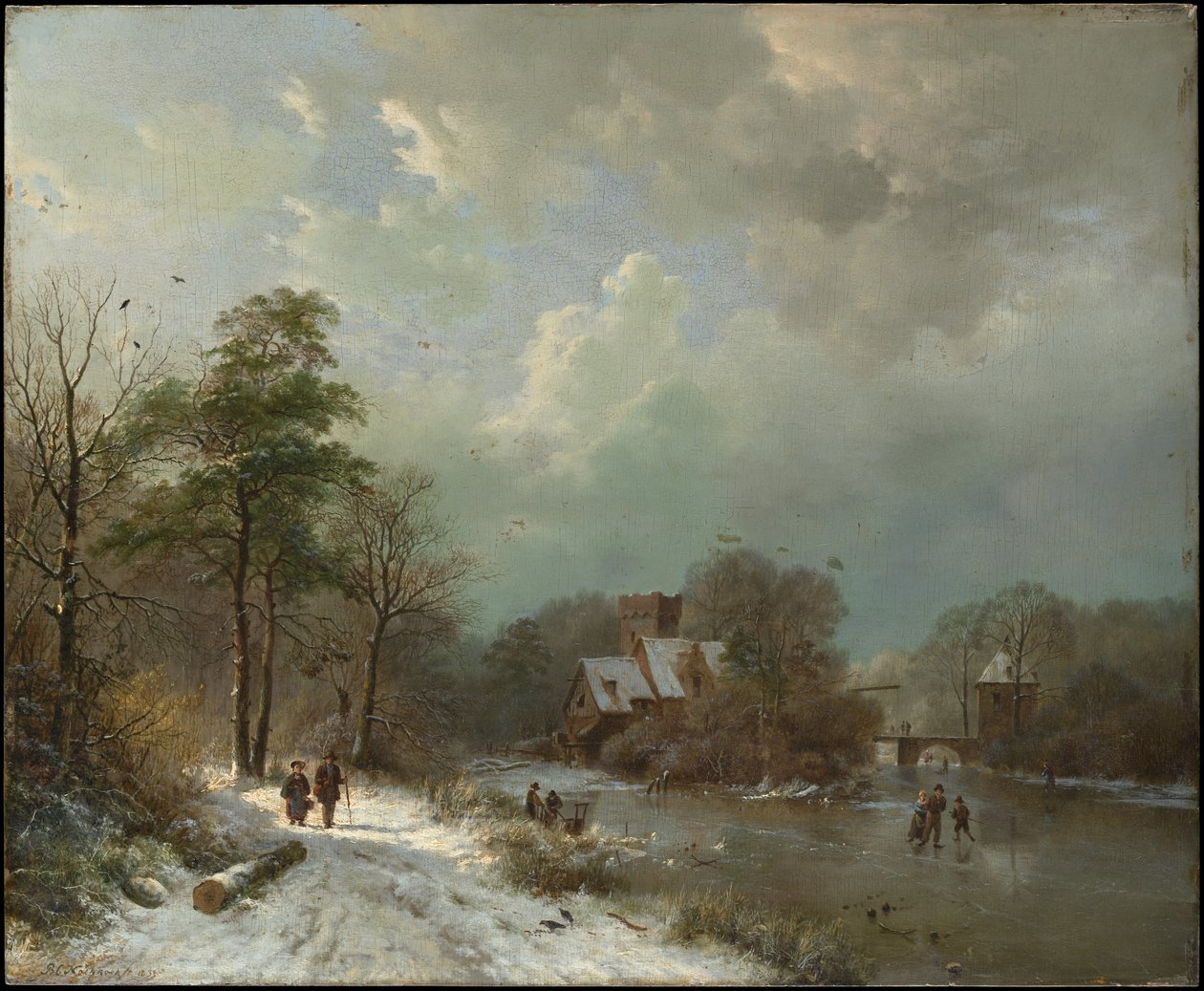 Paisaje invernal, Holanda de Barend Cornelis Koekkoek