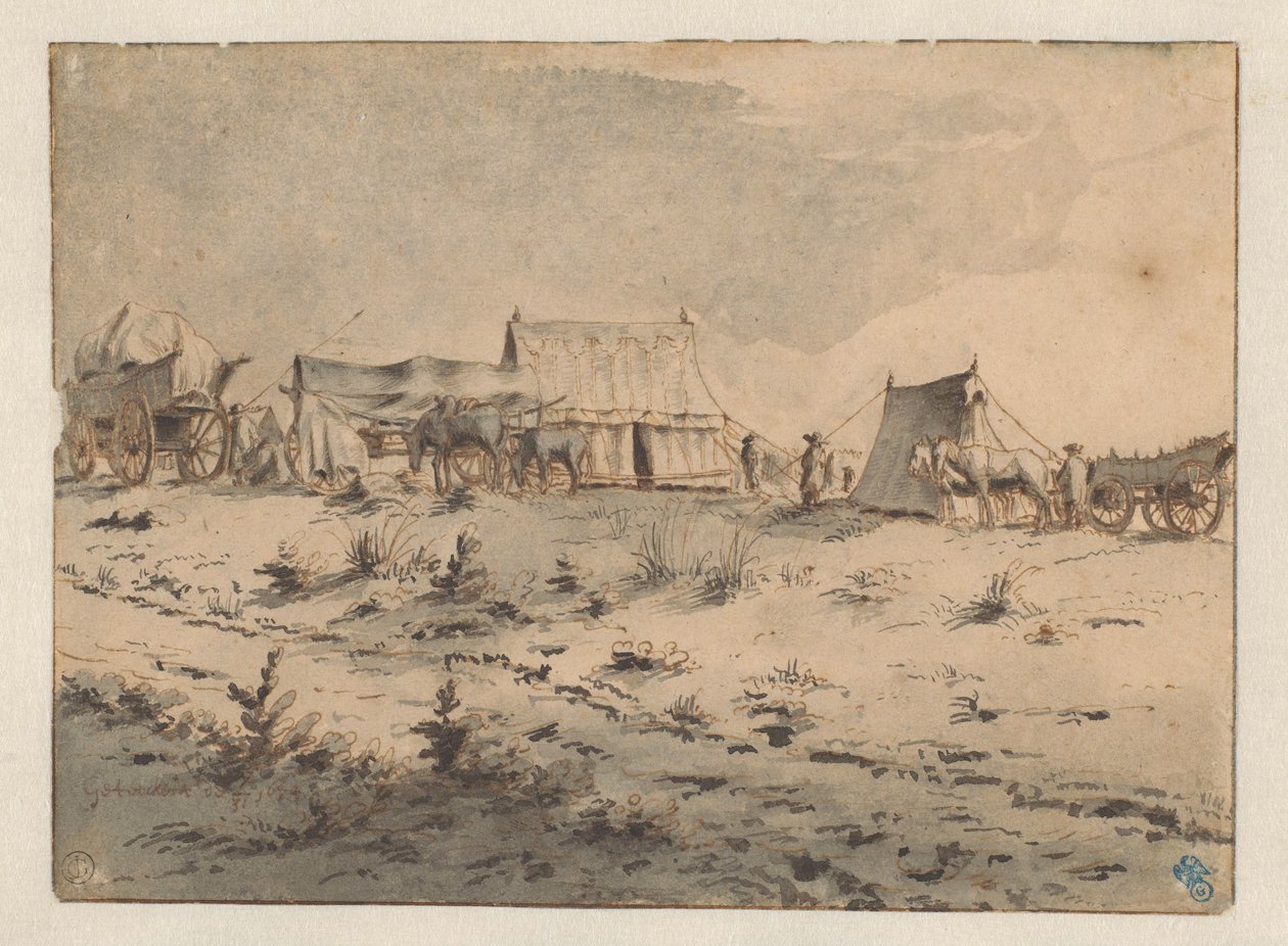 Ver en una base militar de Barend Klotz (attributed to)