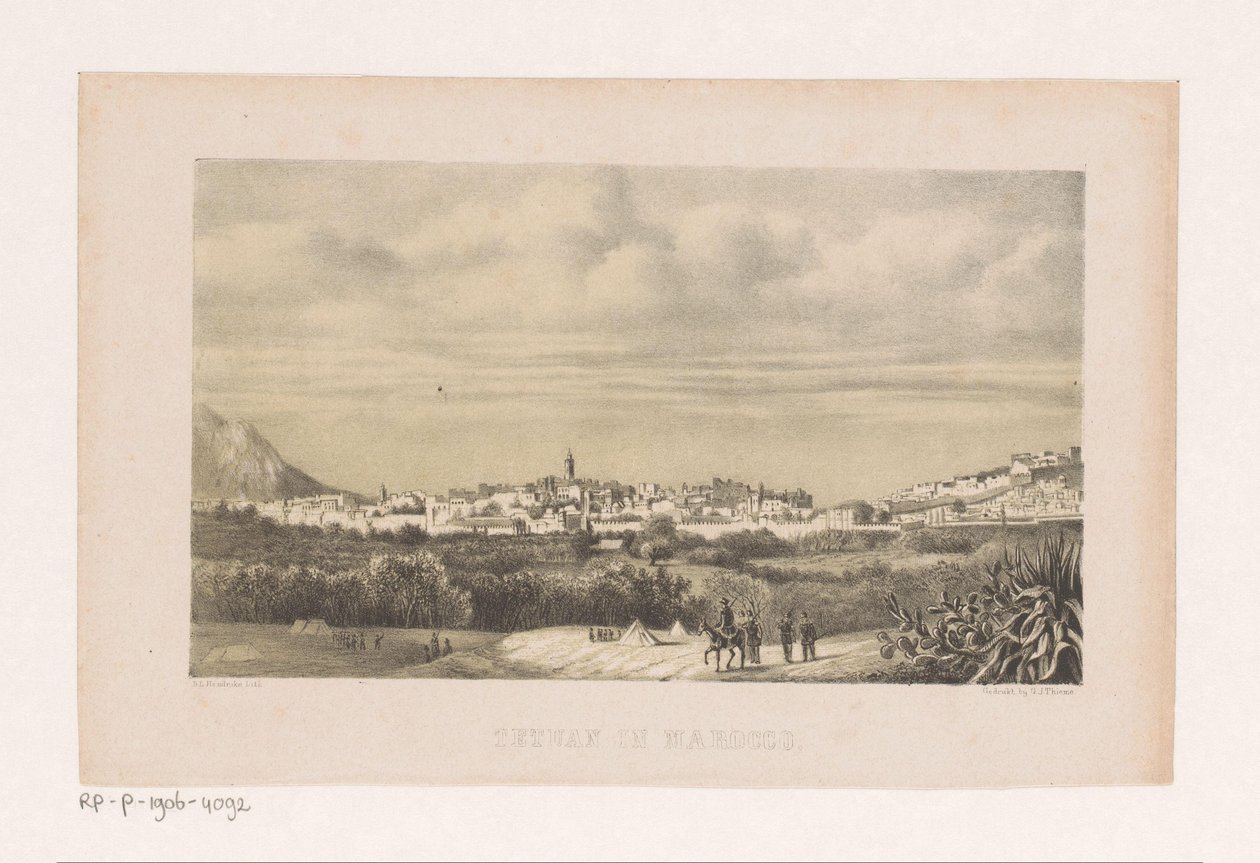 Vista de Tetuán en Marruecos Tetuán en Marruecos (título sobre objeto) de Barend Leonardus Hendriks