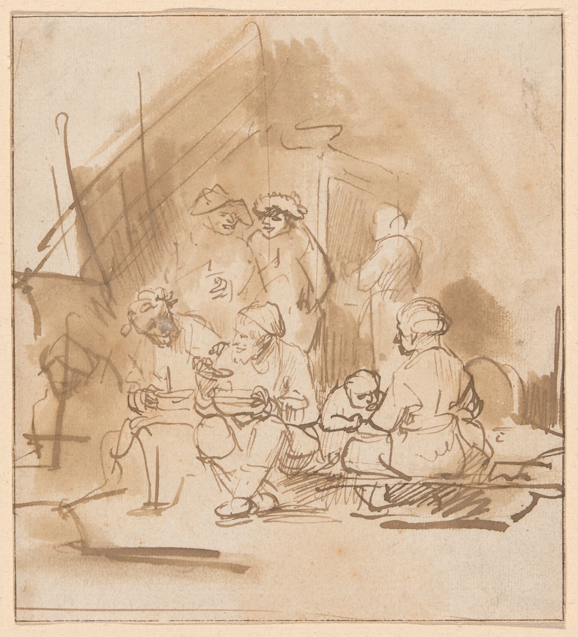 Sátiro entre los campesinos de Barent Fabritius