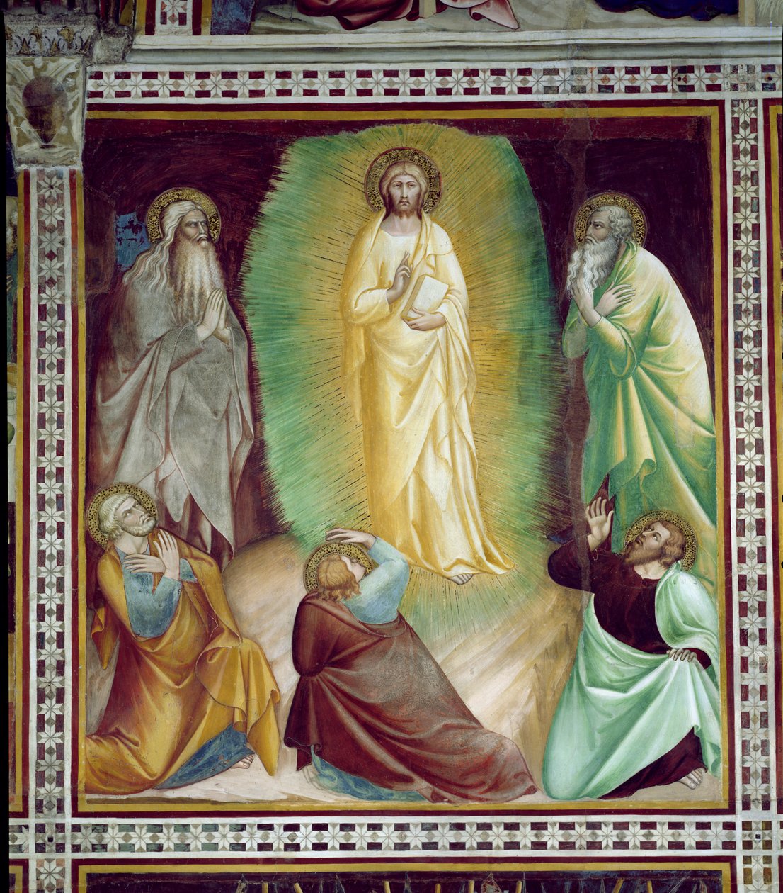 Transfiguración de Cristo, de una serie de Escenas del Nuevo Testamento de Barna da Siena