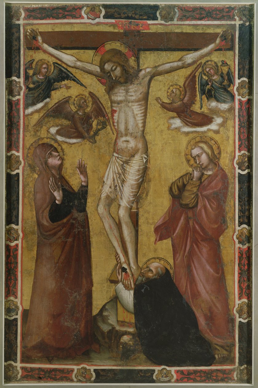 Cristo crucificado - Estandarte procesional pintado de Barnaba da Modena