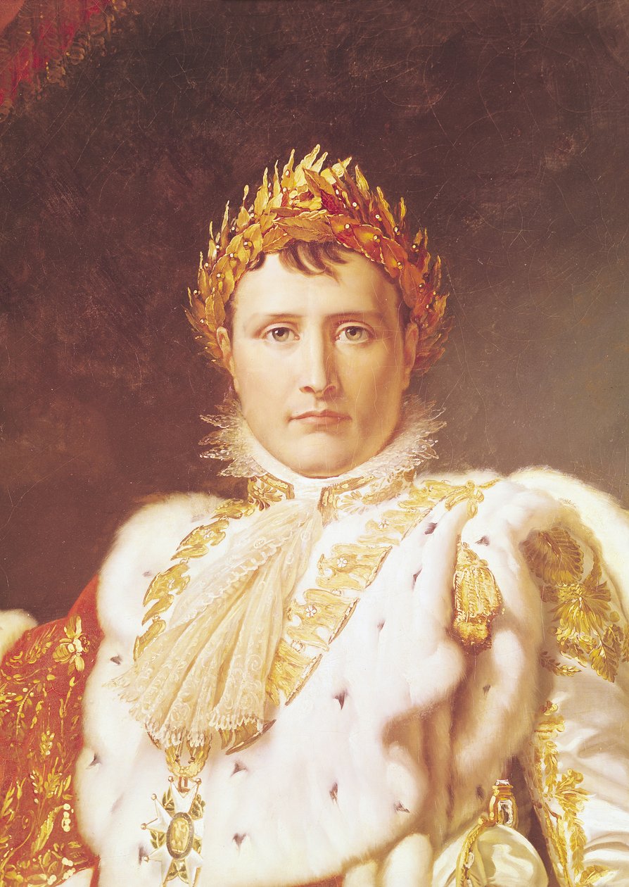 Napoleón I (1769-1821) en Túnicas de Coronación, c.1804 (detalle) de Baron François Pascal Simon Gérard