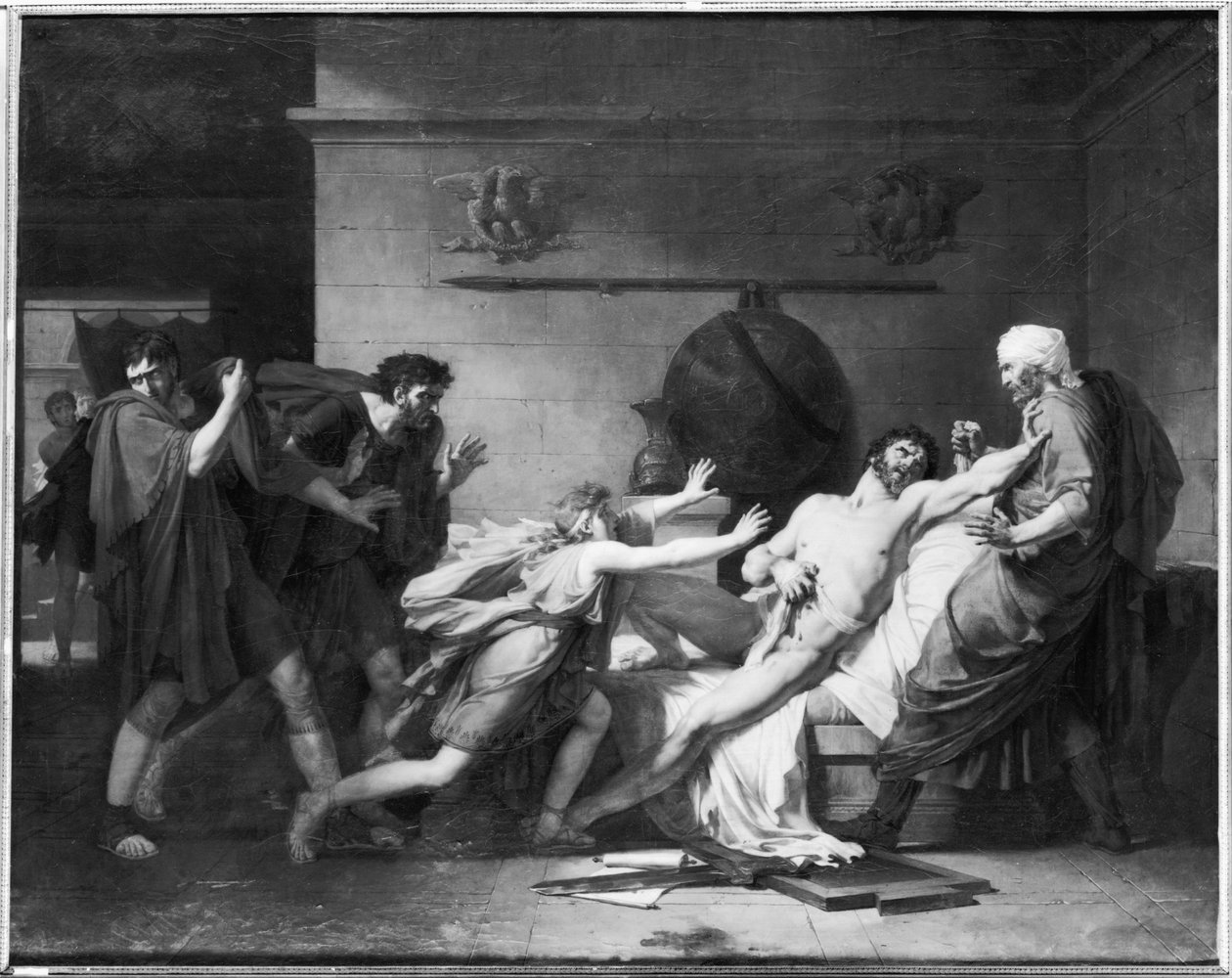 La muerte de Cato de Útica (95-46 a.C.) de Baron Pierre Narcisse Guerin