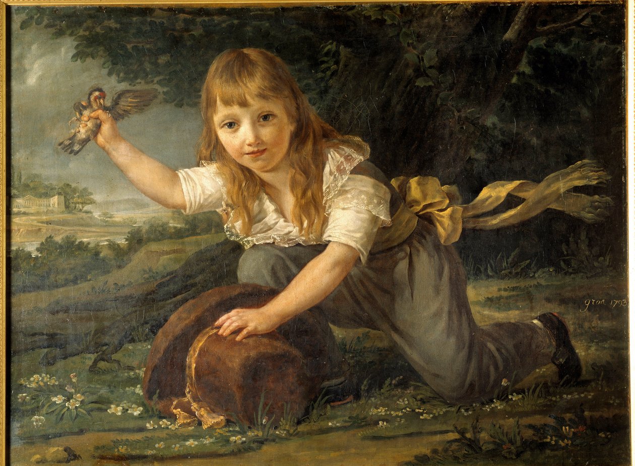 Retrato de Paulin des Hours niño, heredero de una familia adinerada de fabricantes y futuro alcalde de Montpellier de Baron Antoine Jean Gros