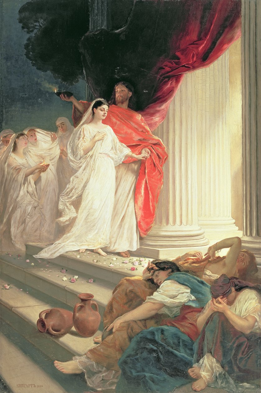 Parábola de las vírgenes sabias y necias de Baron Ernest Friedrich von Liphart